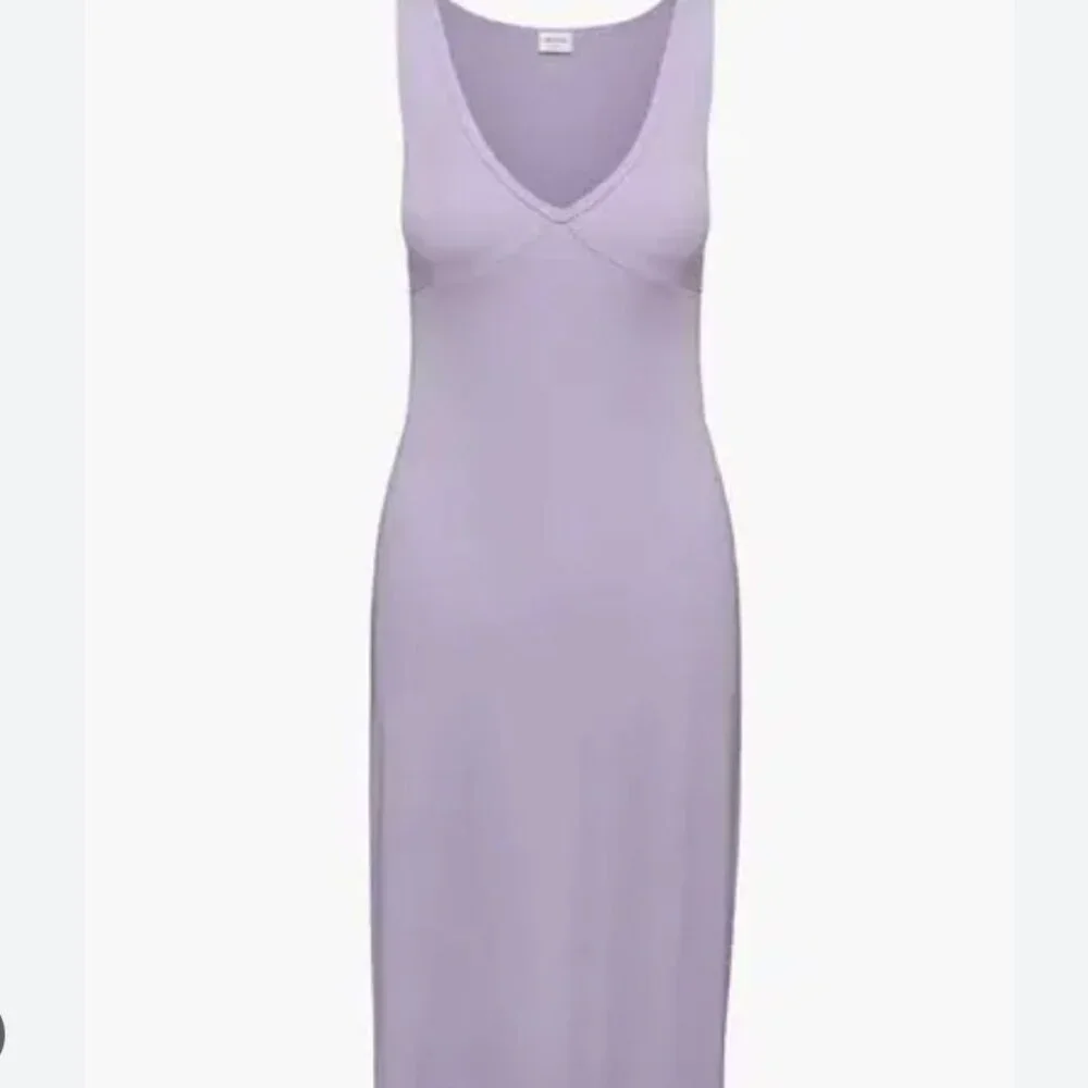 Wilfred Free | Aritzia Ribbed Tank Midi Dress in Lilac Purple | Size Small - Picture 1 of 11